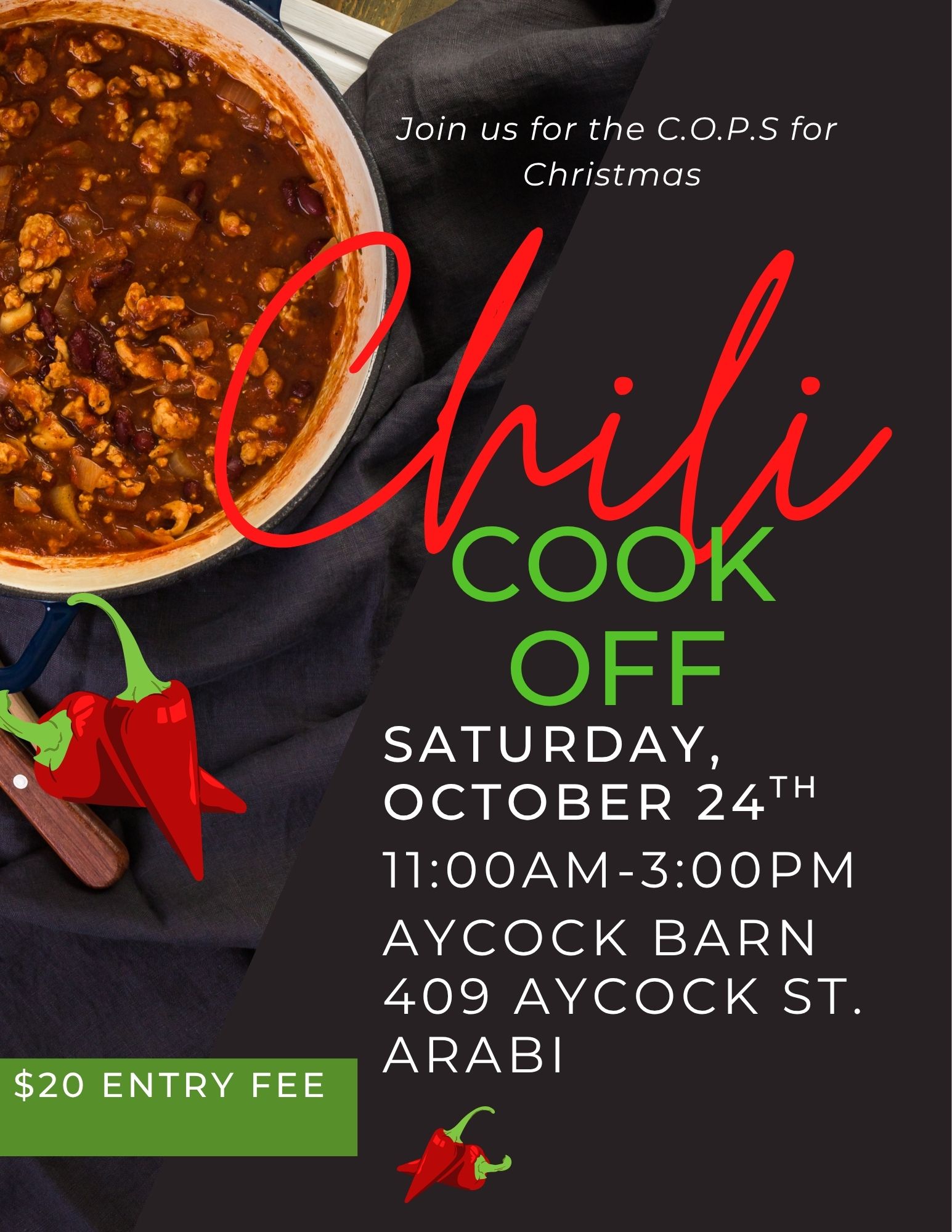 C.O.P.S for Christmas Chili Cook Off